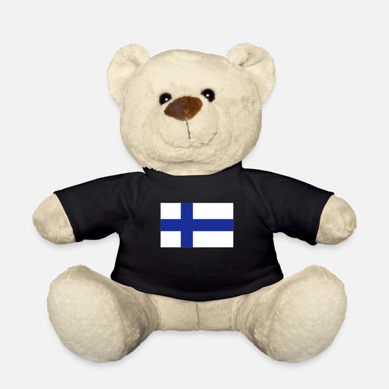 Nationalflagge von Finnland - Teddy - Schwarz