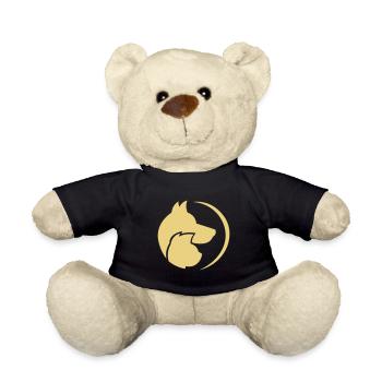 Dog and cat - dream team gift for animal lover - Teddy Bear - black - Front