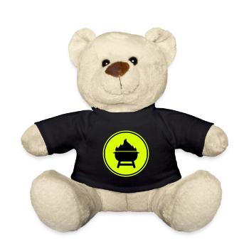 Grill icon - Teddy Bear - black - Front