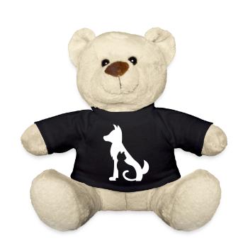Simple Dog Cat / Gift - Birthday / Cat and Dog - Teddy Bear - black - Front