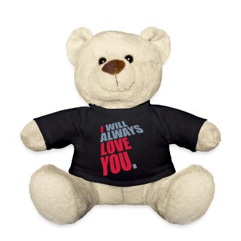 I will always love - Teddy Bear - black - Front