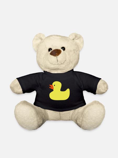 Quietscheente - Teddy - Schwarz
