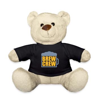 Bierglas Spruch Brew Crew - Teddy - Schwarz - Vorne