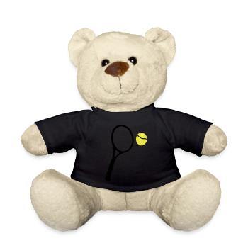 tennis_ball & racket - Teddy Bear - black - Front