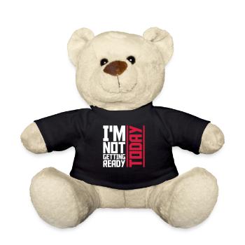 ne pas se préparer aujourd’hui - Nounours - noir - Devant