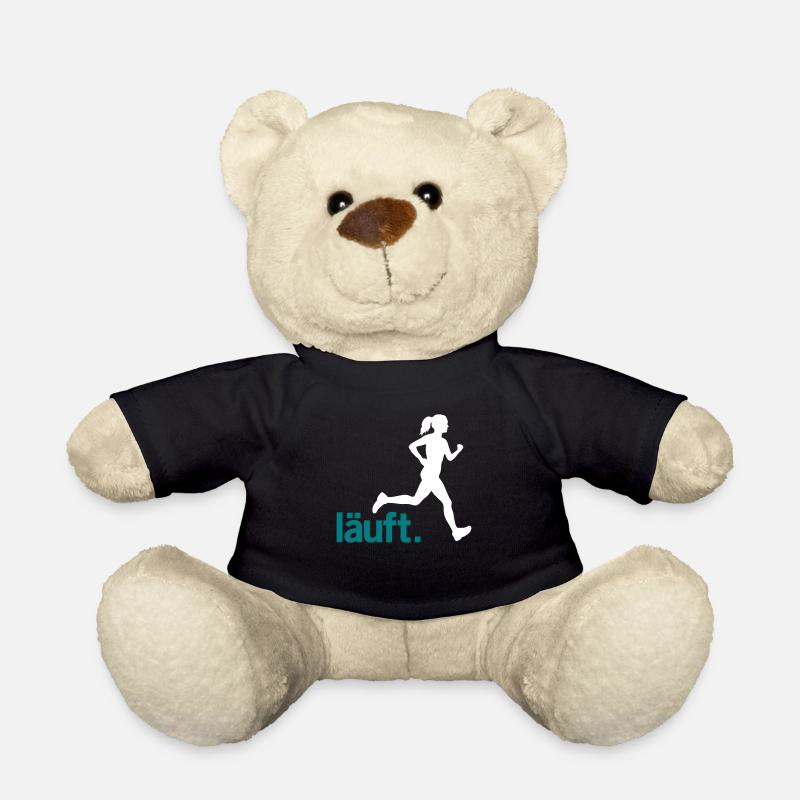 Läuferin Frau läuft. Vector - Teddy - Schwarz