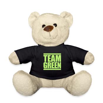 Logo Team Green - Teddy - Schwarz - Vorne