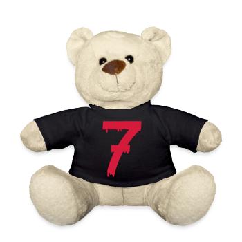 lucky number seven - Teddy Bear - black - Front