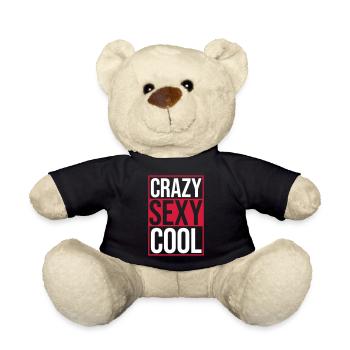 crazy sexy cool design - Teddy Bear - black - Front