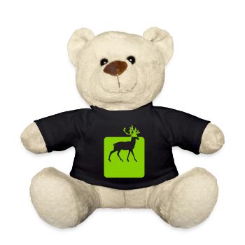 cerf eligogne forêt animal - Nounours - noir - Devant