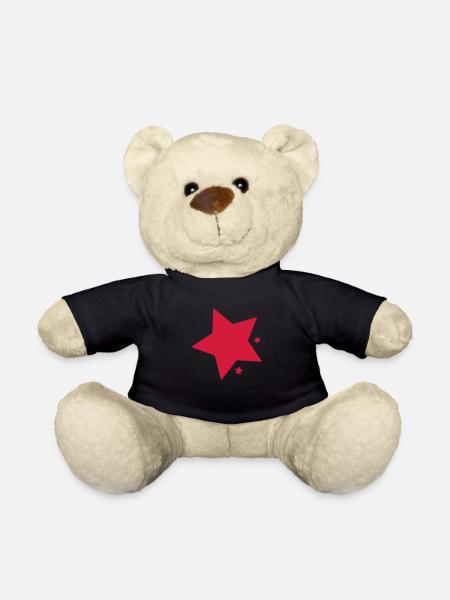 star - Teddy Bear - black
