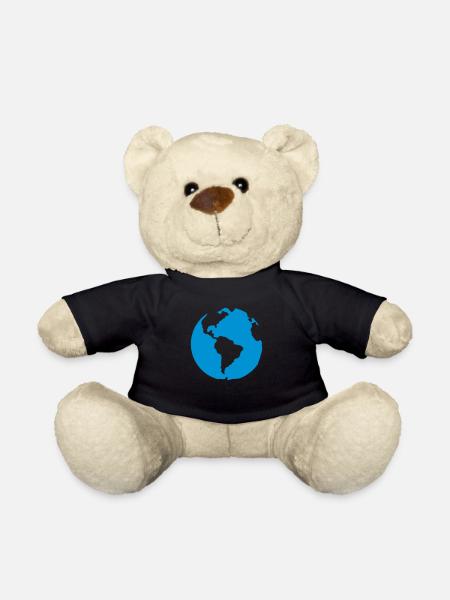 planete terre bleu icone - Nounours - noir
