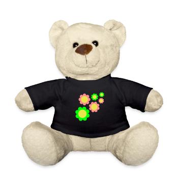 Beaucoup de fleurs colorées belle conception de motif décoratif - Nounours - noir - Devant