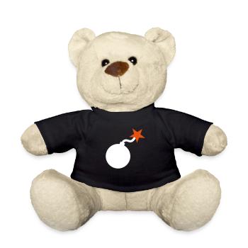 Bombe Dynamit Stern Symbol Form Icon - Teddy - Schwarz - Vorne