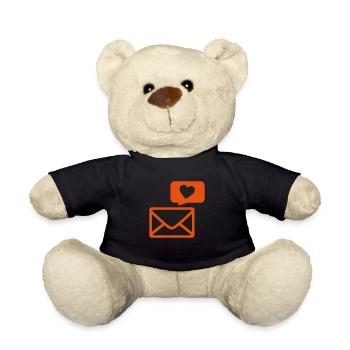 Hülle Blase Herz icone - Teddy - Schwarz - Vorne