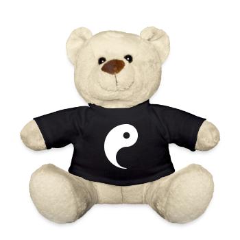 Yin Yang Paar Paare Partnerlook Kostüm Karneval - Teddy - Schwarz - Vorne