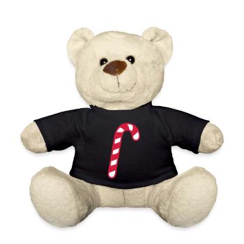 Zuckerstange Weihnachten - Teddy - Schwarz - Vorne