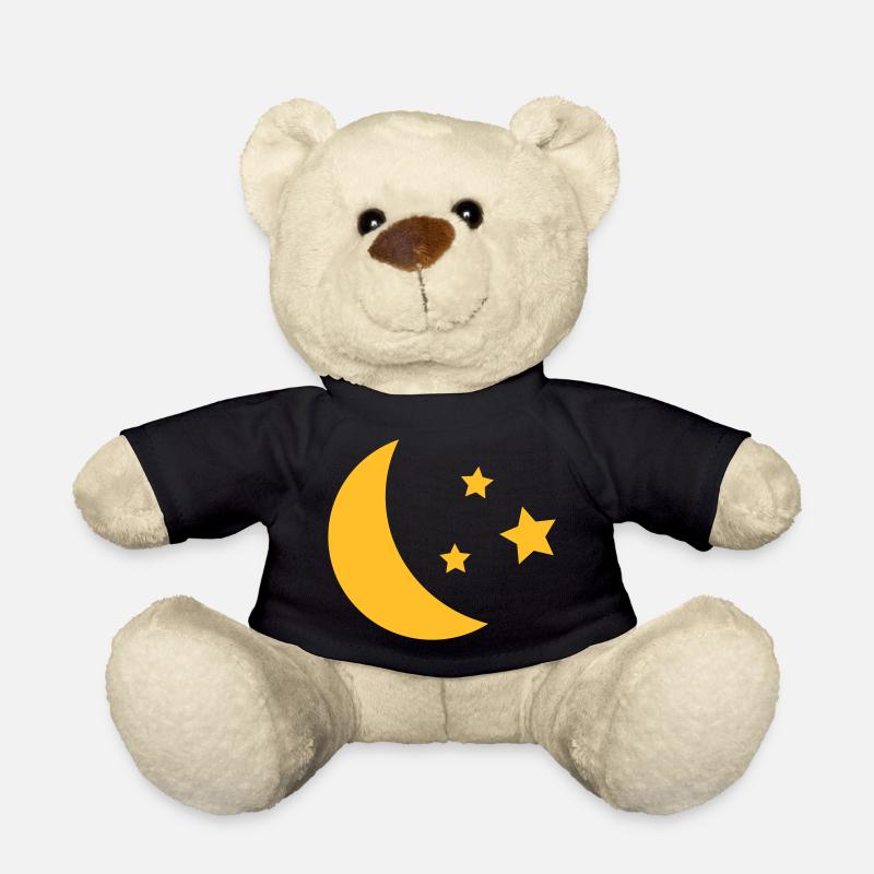 Mond und Sterne - Teddy - Schwarz