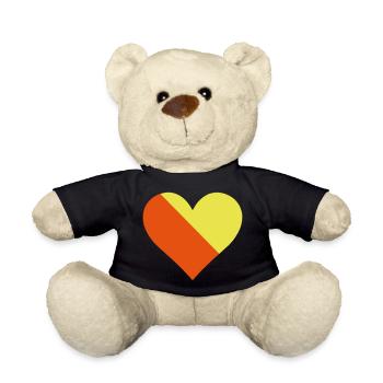 coeur LENS - Nounours - noir - Devant