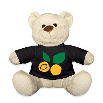 Apricot fruit c2 - Teddy Bear - black - Front