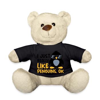 J’aime juste les pingouins - Nounours - noir - Devant
