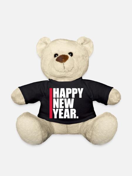 happy new year Zitat - Teddy - Schwarz