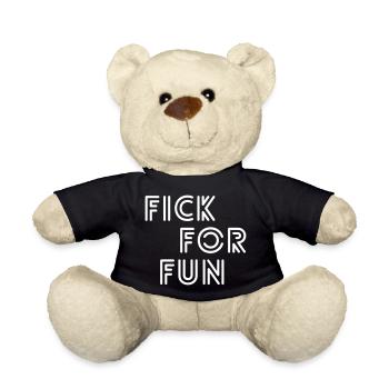Fick For Fun - lustiger Sex Spruch fürs Gym - Teddy - Schwarz - Vorne