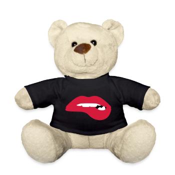Heiße volle Lippen wollen dich verführen - Teddy - Schwarz - Vorne