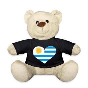 Uruguay Herz; Heart Uruguay - Nounours - noir - Devant