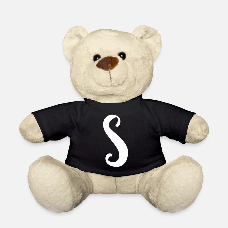 Lettre s - Nounours - noir