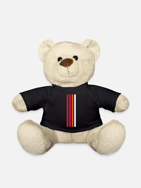 Stripes Design - Teddy Bear - black