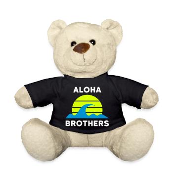 Frères Aloha (soleil avec lignes, vagues) - Nounours - noir - Devant