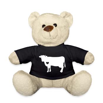 Kuh Kühe Bauernhof Landwirtschaft Geschenk - Teddy - Schwarz - Vorne