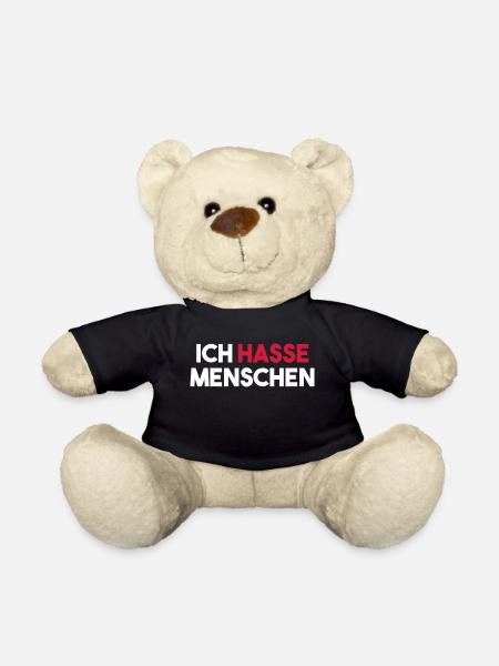 ICH HASSE MENSCHEN - Teddy - Schwarz