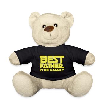 Best Father in the Galaxy - fathers day - Teddy Bear - black - Front