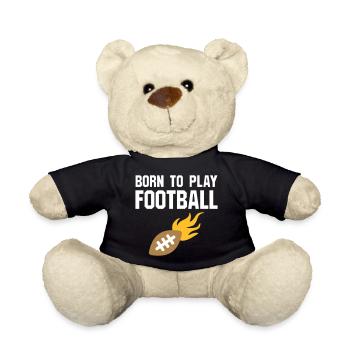 Né pour jouer au football (Football mit Flammen) - Nounours - noir - Devant