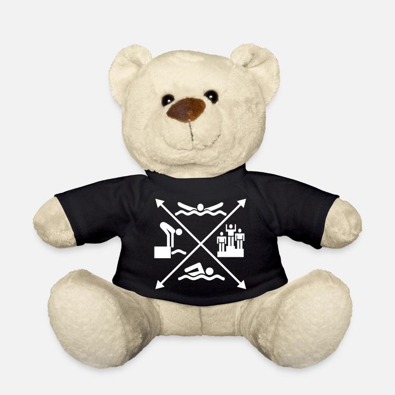 schwimmen - Teddy - Schwarz