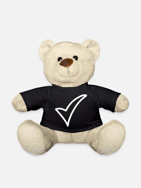 Haken Emoji Skizze Zeichnung weiß - Teddy Bear - black