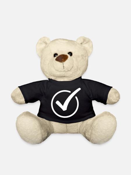 Haken Emoji Skizze Zeichnung weiß - Teddy - Schwarz