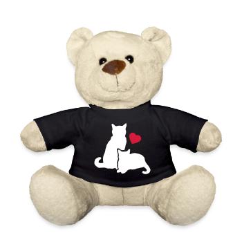 les chats mignons, amour de chat; cute cats, love cat - Nounours - noir - Devant