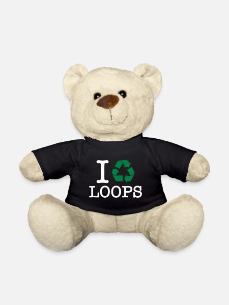 Je recycle des boucles - Nounours - noir