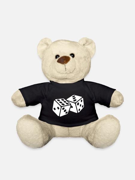 Dice Dice Gambling Play Game Dice - Teddy Bear - black