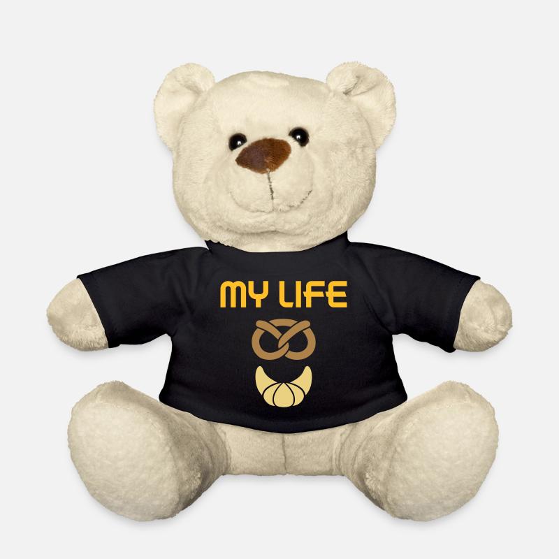 My life (Brezel, Hörnchen) - Teddy - Schwarz