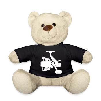 Fishing reel symbol icon - Teddy Bear - black - Front