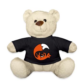 Cute playing fox - Niedlicher spielender Fuchs - Teddy Bear - black - Front