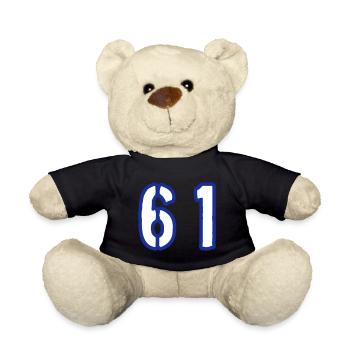 61 Zahl Symbol - Teddy - Schwarz - Vorne