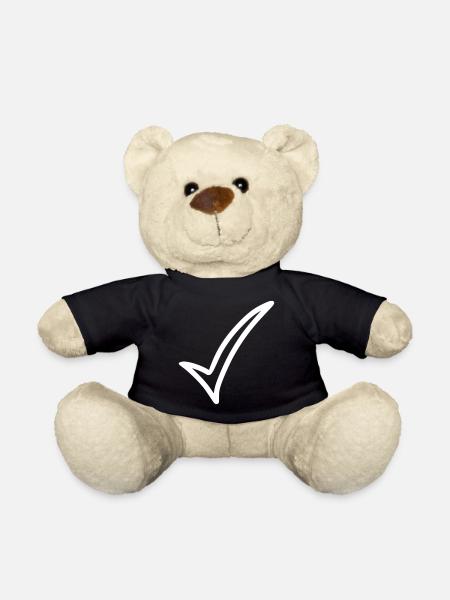 Hook Emoji Sketch Drawing White - Teddy Bear - black