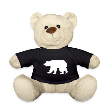 Eisbär voller Schnee - Teddy - Schwarz - Vorne