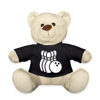 Kegeln Kegel Icon - Teddy - Schwarz - Vorne