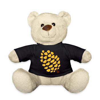 Pine cone pineal gland yoga - Teddy Bear - black - Front